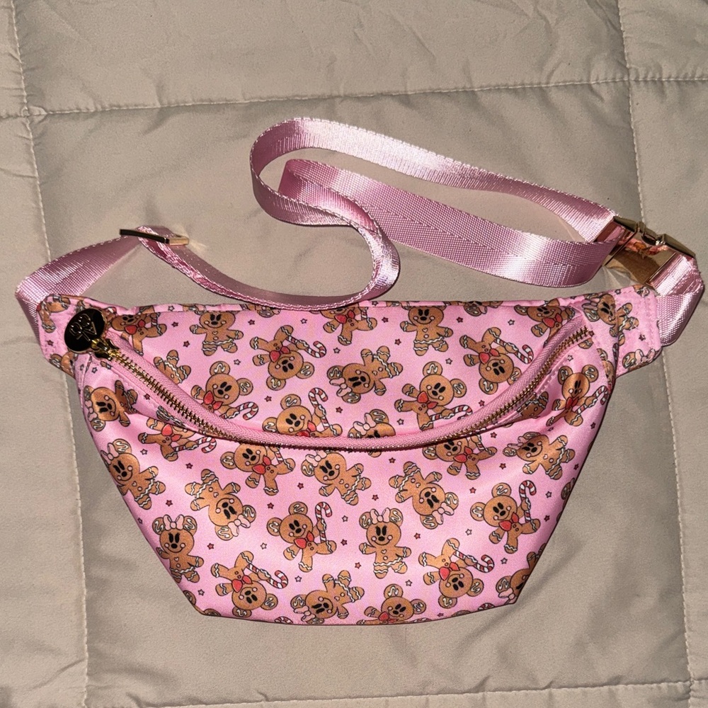 Pink Gingerbread Patterned Women's Bag